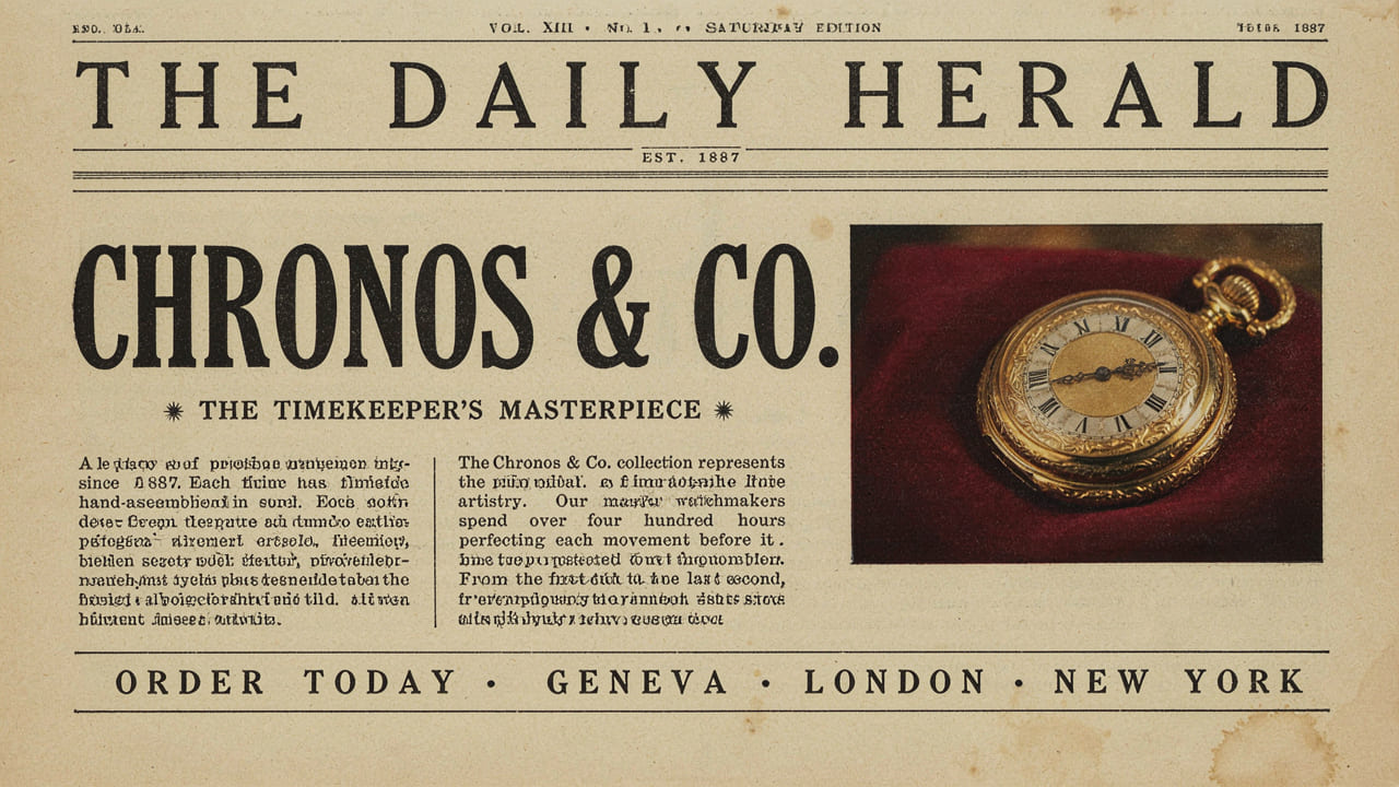 Newspaper advertising for a marketing campaign