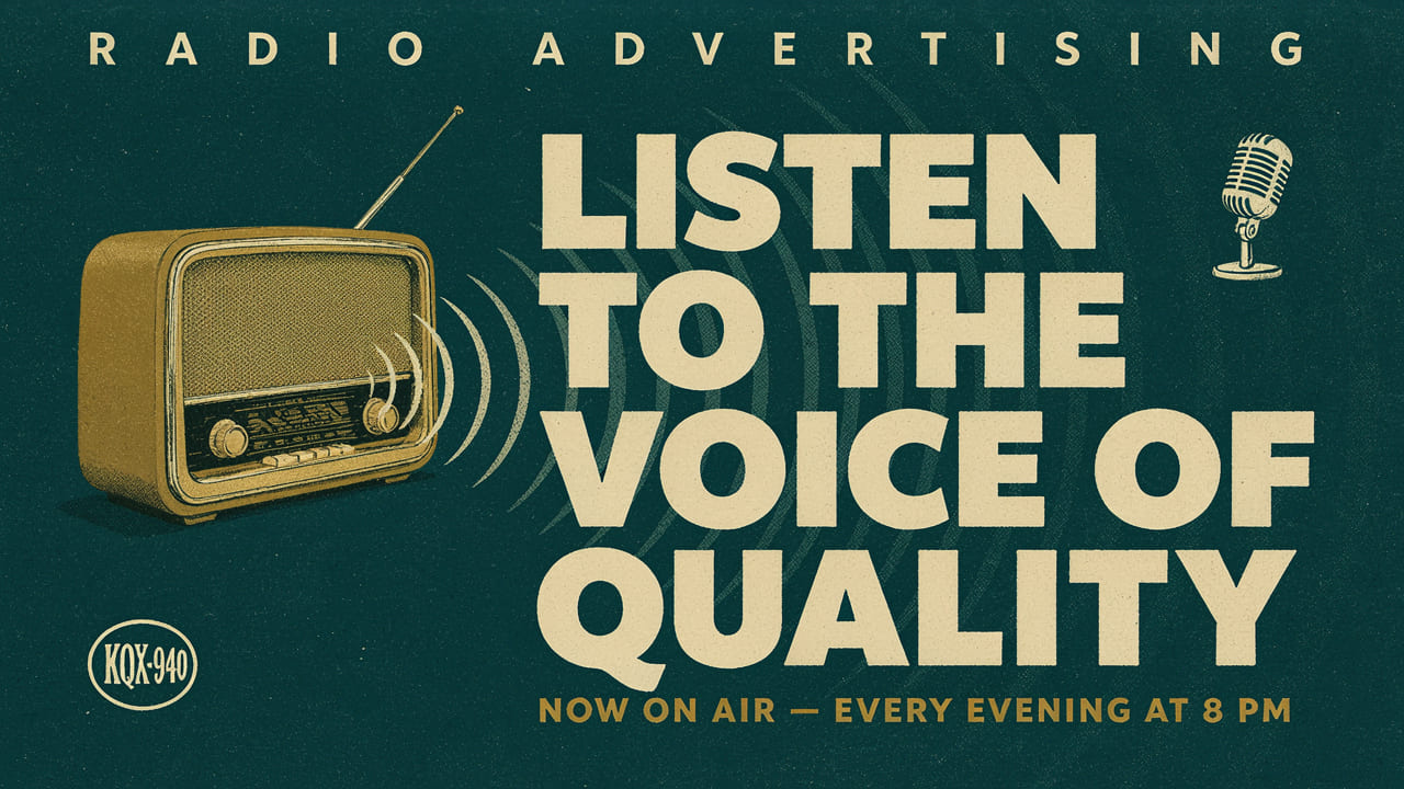 Radio advertising production studio